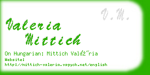 valeria mittich business card